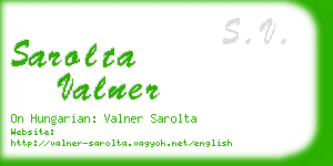 sarolta valner business card